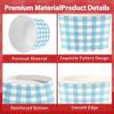 120 Pcs Gingham Ice Cream Cups 12 oz Disposable Easter Paper Cups Pastel Gingham Party Cup Bulk Blue Purple Yellow Red Snack Bowls for Easter Holiday Birthday Picnic BBQ Wedding Tea Party Supplies