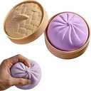 Squishy Dumplings Toy,Anxiety Relief Fidget Toy,Soft Squeeze for Adults (Purple)