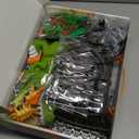 TUMAMA Dinosaur Toys Race Track, 281 Pcs Dinosaur Train Set for Kids 3-5 5-7, Flexible Train Tracks with 4 Dinosaurs Figures, 2 Electric Race Cars with Light, Create A Dinosaur Road Race for Toddlers