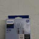 PHILIPS LED 40W A15 2-Pack Ultra Definition Daylight (5000K) 450 Lumen (5W = 40W) Dimmable Clear Flicker-Free Light Bulbs