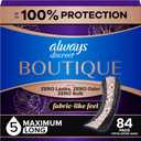 Always Discreet Boutique Adult Incontinence & Postpartum Pads For Women, Size 5, Heavy Long Abondant longues, 28 Count x 3 Packs (84 Count total) (Packaging May Vary)