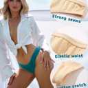 FINETOO Cotton Thongs for Women Soft Low Rise Sexy Thong Ladies Panties Womens Underwear 6 Pack (M)