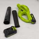 Leaf Blower Cordless with 2 Battery and Charger, 130MPH 180CFM High Speed Leaf Blower with 2 Tubes, 20V Electric Leaf Cleaner, Lightweight Handheld Blowers for Lawn Care, Patio, Garden, House, Depot