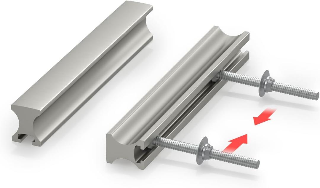 homdiy 5 Pack Adjustable Brushed Nickel Cabinet Pulls 1" to 4" (25-102mm) Adjustable Hole Distance Drawer Pulls