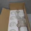 4 Light Gold Bathroom Light Fixtures Brushed Brass Vanity Light Over Mirror Modern Farmhouse Wall Lighting Sconces Wall Lamp for Bathroom, Bedroom, Living Room E26 Socket with Glass Shade, Brushed Brass, 4 Light