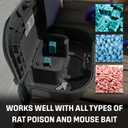 Exterminators Choice Mouse Bait Station Kit - Heavy-Duty Indoor & Outdoor Use - Bait Stations for Yard - Secure Key-Lock Design - Pack of 6, 1 Key, Black, 4.75in x 3.5in x 1.25in