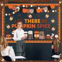 Containlol Thanksgiving Latte Bulletin Board Set Pumpkin Spice Classroom Decorations Fall Thanksgiving Coffee Cup Cutouts for Office Home Autumn Harvest Theme Party Supplies