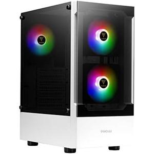 Gamdias TALOS E3 White Mid Tower Gaming case with 3 Built-in 120mm ARGB Fans, Tempered Glass Panel, Sync with 5V ARGB Motherboard