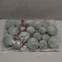 18 Pcs Velvet Christmas Balls Bulk 3.15, 2.76, 2.36 Inch, Flocked Xmas Tree Ball Ornaments Plastic Velvet Christmas Ornaments Xmas Tree Hanging Decoration(Gray Blue)