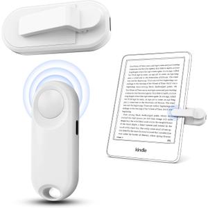 RF Remote Control Page Turner for Kindle Paperwhite,Kindle Accessories Remote Photo and Video for E-Book iPhone iPad Android Tablets Reading Novels Comics Remote Control Extenders(White)