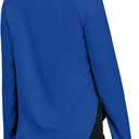 TBMPOY Women's Sun Shirt 1/4 Zipper Long Sleeve UPF 50+ Sun Protection Clothing UV SPF Hiking Outdoor (Blue, L)