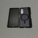 BERFY for Z Fold 6 Case with Privacy Screen Protector, [Compatible with MagSafe] Built-in Kickstand & S Pen Slot & Hinge Protection, Full Body Shockproof Phone Case for Samsung Galaxy Z Fold 6, Black