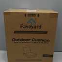 Favoyard Outdoor Seat Cushion Set 24 x 24 Inch Waterproof & Fade Resistant Patio Furniture Cushions with Removable Cover Deep Seat & Back Cushion with Tie Straps for Chair Sofa Couch