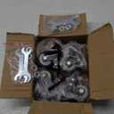 1.5 Inch Swivel Caster Wheels Set of 4, Locking casters Total Capacity 330lbs, Metric M8-1.25 Threaded stem TPR casters with Brake, castors for Carpet Hardwood Floor Workbench Bed Frame.