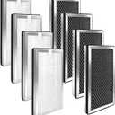 8 Pcs MA15 Replacement Filter Compatible with Medify Air Purifier 15, 3-in-1 H13 HEPA & Activated Carbon Filter