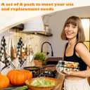 Ganeen 6 Pcs Hello Fall Thanksgiving Hand Towels Set Black and White Checkered Kitchen Dish Towels Vintage Pumpkin Truck Biker Farmhouse Buffalo Plaid Tea Decorations for Home Kitchen Cooking (Adorable)