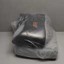 JOEJOY Elevated Dog Car Seat for Small/Medium Dogs up to 35 lbs, Memory Foam Booster Seat with Detachable Washable Cover, Travel-Safe Car Bed with Safety Belts & Storage Pockets, Grey