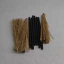 URATOT 3-Piece Halloween Broom Props - Thatch Bamboo Witch Broomsticks with Retractable Straws - Party Decoration for Cosplay & Favors