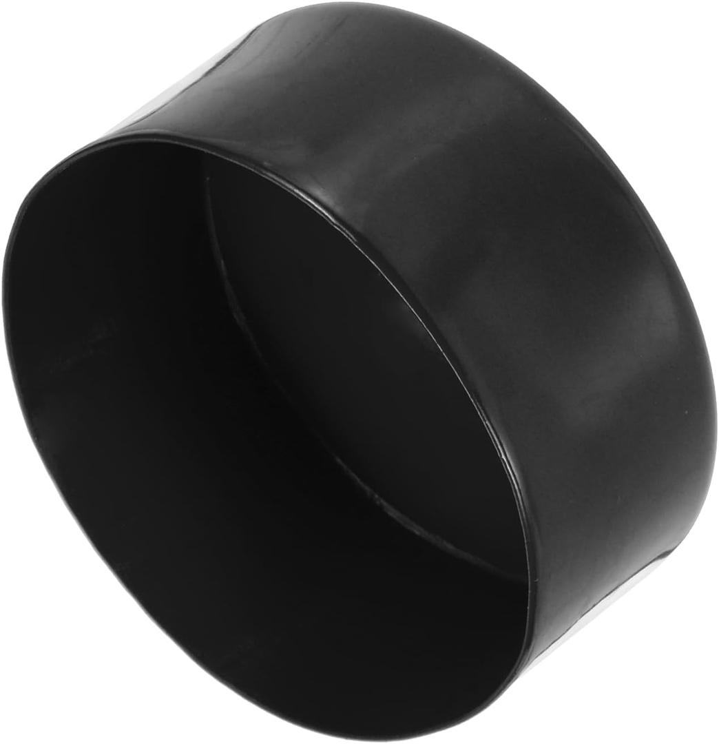 uxcell 4pcs Rubber End Caps 120mm(4 3/4 Inch) ID x 80mm(3 1/8 Inch) H Vinyl Round End Cap Cover Screw Thread Protectors Black