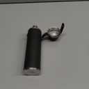 12oz Black Flask with 4 Shot Glasses in Cap  Stainless Steel with Waterproof Leather Case, Leakproof, Reusable, Travel