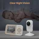 ebemate Video Baby Monitor Camera with 2 Camera,2.8" LCD Screen Video & Audio No Glow Night Vision, 2-Way Talk Audio Cam Baby Monitoring 1200FT Range EBE28-2