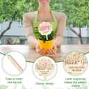 10 Pcs Thank You for Helping Me Grow Wooden Plant Stakes Gifts Card Holder Teacher Appreciation Thanks Tags Labels Sign for Succulent Planter in Pots