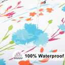 misaya Round Fitted Tablecloth with Elastic Edge, 100% Waterproof Oil Proof Plastic Table Cover, Vinyl Flannel Backed Tablecloth Fits 36"-44" Round Tables for Dinner, Outdoor, Picnic, Flowers, For Up to 36"-44" Round