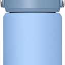 12oz Kids Water Bottle with Straw Lid | 100% Leak Proof | Insulated Stainless Steel Double Walled Thermos | BPA and Sweat free | Hot & Cold (Sky Blue)