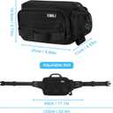 ETACCU Hands Free Dog Leash with Zipper Pouch, Waist Belt for Large Medium 2 Dogs for Running, Walking, Jogging and Hiking, Dual Padded Handles and Durable Bungee - Black (2 Dog)