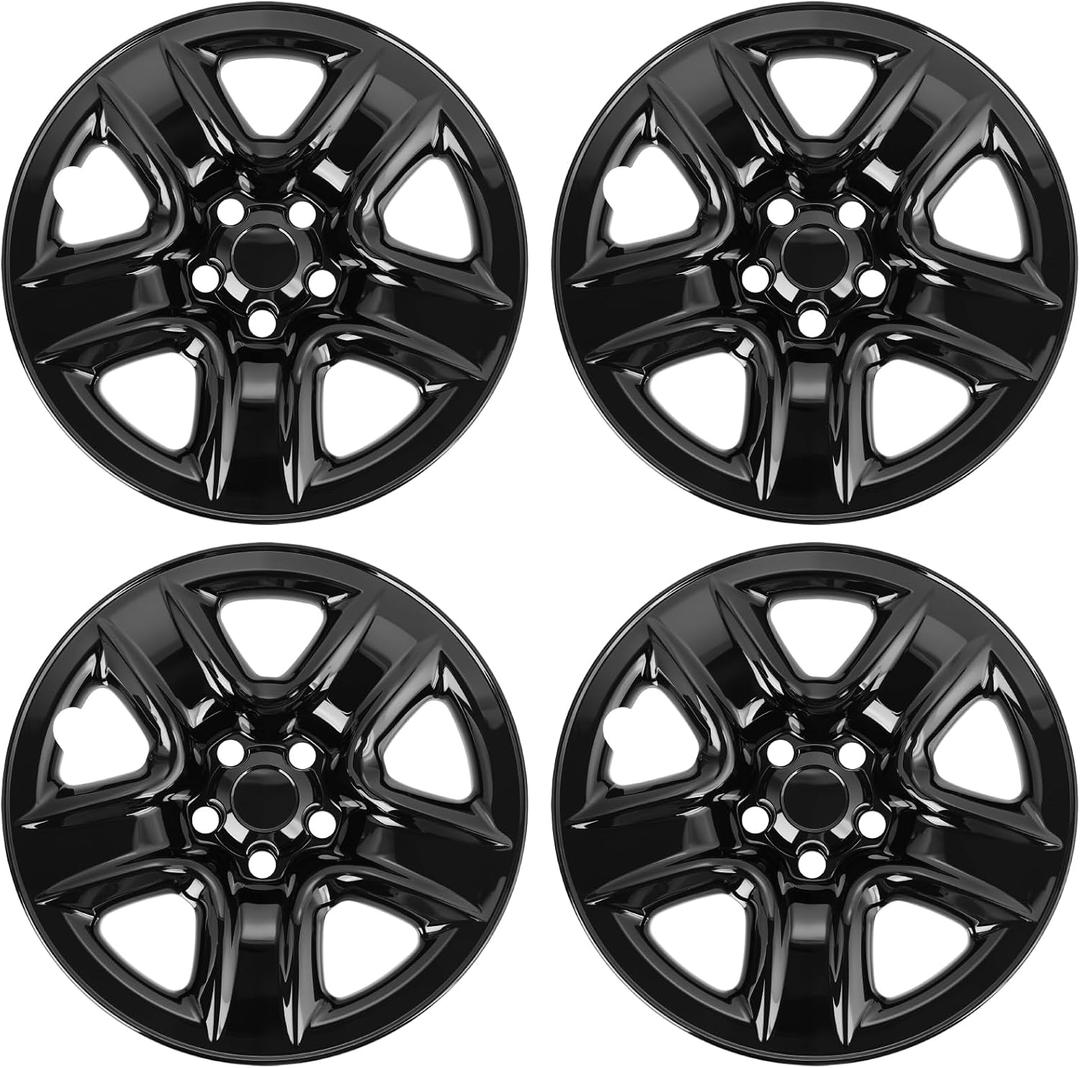 Wheel Skins Compatible with Toyota RAV4 2006-2012 17-inch Wheel Covers Set of 4pcs (Glossy Black)