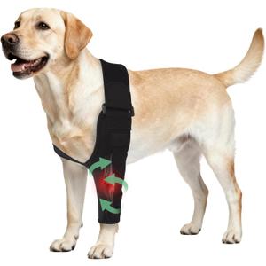 Adjustable Dog Elbow Brace with Shoulder Support,Dog Front Leg Brace for Torn Ligaments, Arthritis,Post-Operative Rehabilitation, Pressure Sores(Left Leg,XL) (Extra Large)