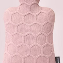 Hot Water Bottle with Soft Fleece Cover, 2L Hot Water Bag for Hot Compress, Comfort for Menstrual Cramps, Neck & Shoulder, Hands and Feet, Pink Plaid