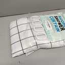 AooHome Extra Long Black and White Shower Curtain, 72 x 84 Inch Geometric Plaid Pattern Fabric Bathroom Curtain Liner with Hooks, Heavy Duty, Weighted Hem, Water Repellent, 72 Width by 84 inch Height