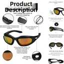 4 pair Lenses Polarized Motorcycle Riding Sunglasses Goggles Foam Padding UV400 Protection windproof dustproof