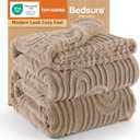 Bedsure GentleSoft Fleece King Size Blanket for Bed - Super Soft & Cozy, Fluffy Blankets for Women & Girls, Ideal for Sofa & Couch, Brown, 108x90 Inches