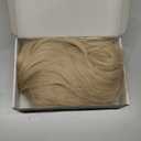 FESHFEN Blonde Wigs with Bangs - Long Layered Straight Light Blonde Natural Looking Synthetic Hair Wig for Women Daily Party Use, 18 inch