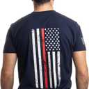 Firefighter Maltese Cross | Fire Fighter Rescue Courage Honor Red Line T-Shirt (L)