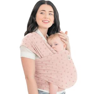KeaBabies Baby Wrap Carrier - All in 1 Original Baby Carrier Newborn to Toddler Sling, Easy to Wear, Hands Free Bonding, Lightweight, Breathable Infant Wraps (Pink Daisies)