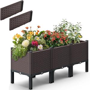 47x15x19in Raised Garden Beds with 2Pack Side Panels