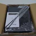 Furnulem Black Dresser with 5 Drawers, Vertical Storage Tower Fabric Dresser for Bedroom, Hallway, Entryway, Nursery, Closet Organizer, Nightstand Bedside Table Furniture, Sturdy Steel Frame, Wood Top