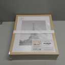 upsimples 11x14 Picture Frame Set of 5, Display Pictures 8x10 with Mat or 11x14 Without Mat, Wall Gallery Photo Frames, Natural