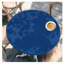 Navy Blue Fitted Tablecloth with Elastic Edged, Round Table Cloth for Dining Table, Modern Pure Navy Blue Waterproof Oil Proof Table Cover for Indoor Outdoor 36"-44", 4 pack