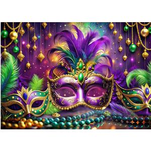 Dudaacvt 7x5ft Mardi Gras Party Backdrop Decor Carnival Masquerade Dancing Party Background Fiesta Mardi Gras Backdrop