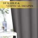 NICETOWN Sliding Glass Door Curtain Extra Long 132 inches Long, Grommet Thermal Insulated Blackout Patio Door Curtain Room Divider for Bedroom/Pergola, Gray, W100 x L132, 1 Panel (Grey)