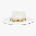 Big Wide Brim Boho Western Hat for Women and Men - Felt Rancher Fedora Hat with 4 inches Flat Brim
