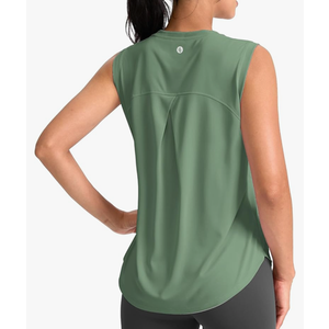 SANTINY Women's Sleeveless Workout Tops Breathable Lightweight Active Tennis Yoga Shirts Athletic Running Tank Tops for Women XL