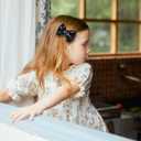 3 x 3Inch Glitter Fashion Bow Hairpin Sparkling Black Sequins Bow Hair Clip Barrettes for little Baby Toddler Girls,Teens, Kids Children Cute Halloween Costume Dress up Accessories