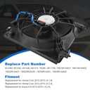 Radiator Cooling Fan Assembly Compatible with Honda Civic 2012-15 1.8L 2.4L | Compatible with Acura ILX 2013-15 2.4L Radiator AC Condenser Cooling Fan Left Side 621480 19015R1AA01 19020R1AA01 19020RSAG01