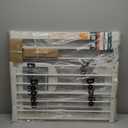 Babelio 29-48" Extra Wide Baby Gate with Adjustable Cat Door,Easy Install Pressure/Hardware Mounted,Auto Close Pet door for Stairs,House,Doorways,Effortless Walk Thru,White