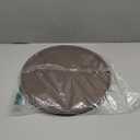 CURTA 2-Pack Restaurant Grade Non-Slip Tray, NSF, 14 Inch, Plastic Rubber Lined Round Serving Tray, Brown